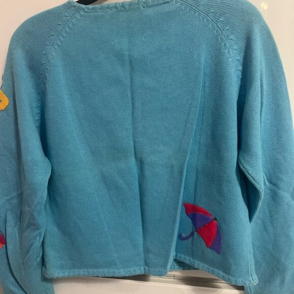 Michael Simon New York Vintage Umbrella Handmade Cardigan Sweater M - Picture 2 of 2